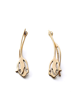 Cutout Tulips Earrings - Avery and May