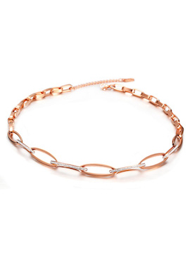 Eliptical Link Chain Necklace - Avery and May